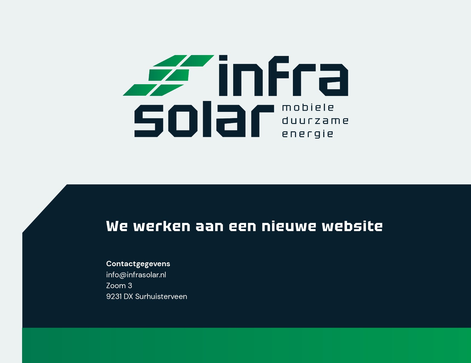 Infrasolar — We werken aan een nieuwe website